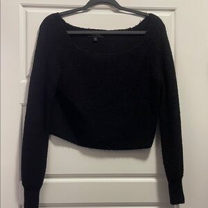 Women's Black Off the shoulder Sweater